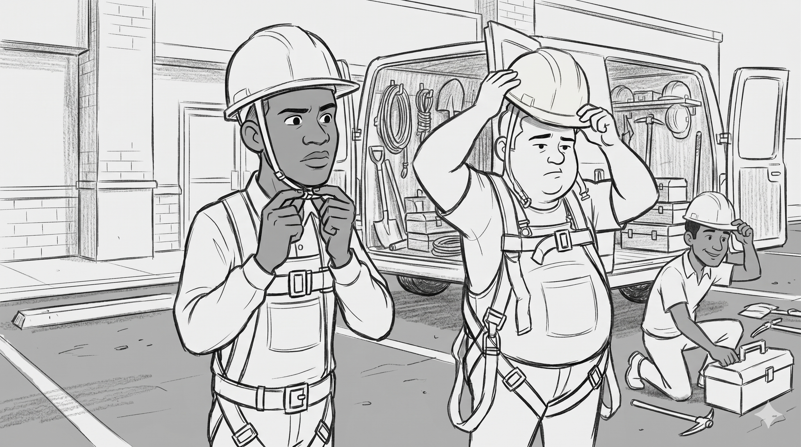 Storyboard de una escena de uniforme